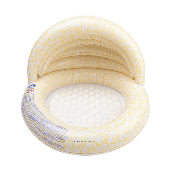 Swim Essentials Kinderzwembadje - Florish Yellow Canopy - Ø100 cm