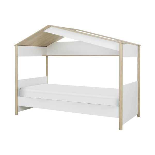 Gami Matis Kajuitbed - 90 x 200 cm - Wit / Eiken