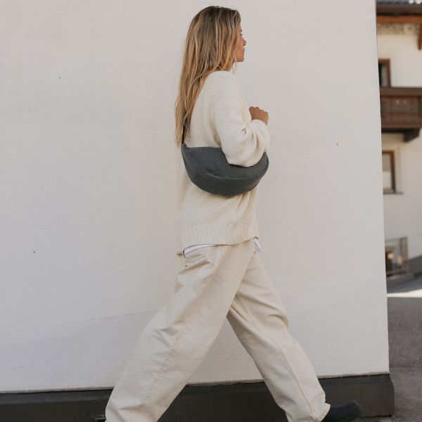 Studio Noos Fanny Pack - Denim Grey Hearts