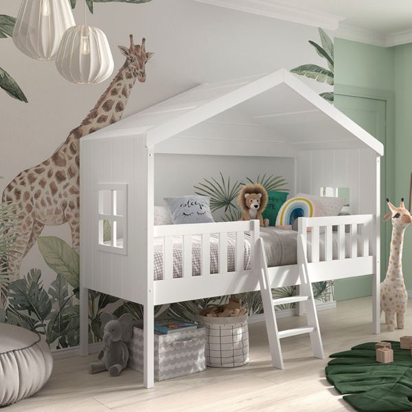 Vipack Huisbed Met Ladder - Wit