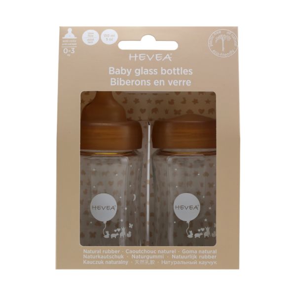 Hevea Slow Flow Kit Glazen Fles 150 ml 2 Stuks