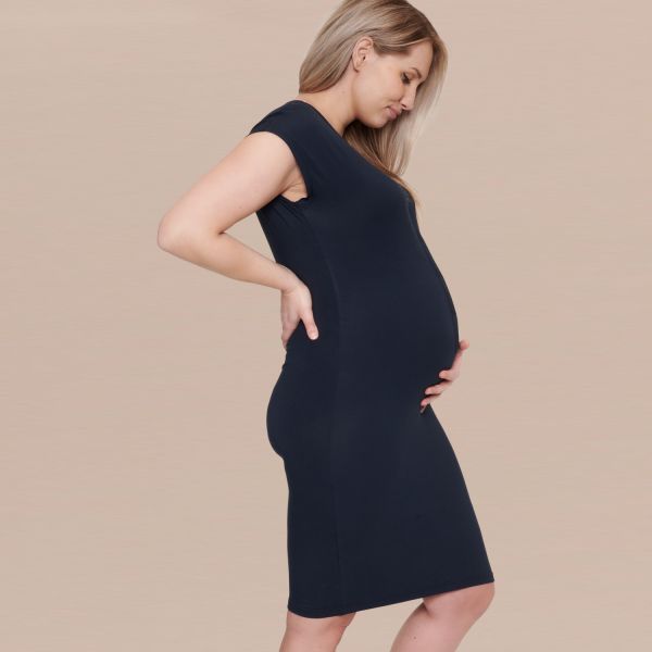 Het Bevallingsjurkje Bamboo - XS / S - Navy