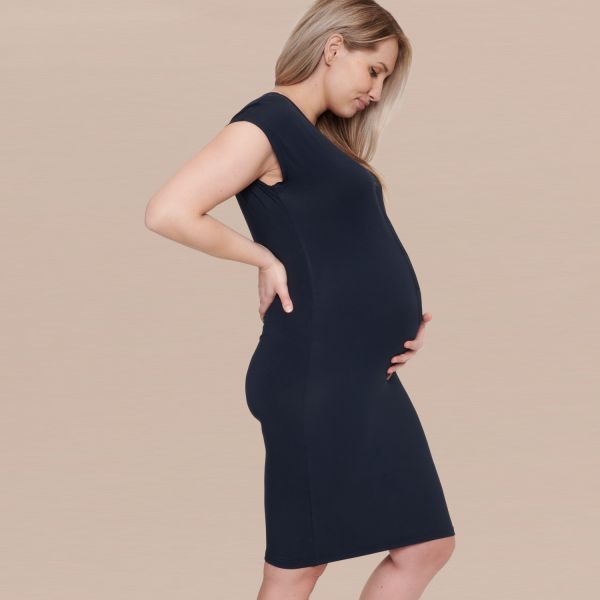 Het Bevallingsjurkje Bamboo - XL / XXL - Navy
