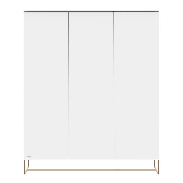 Kidsmill Intense II Kast 3-Deurs - Wit / Patinated Brass