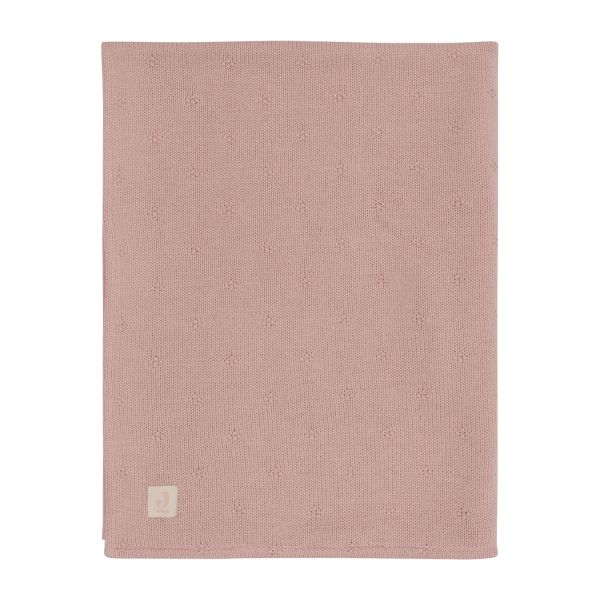 Jollein Cosy Knit Ledikantdeken - 100 x 150 cm - Wild Rose / Velvet