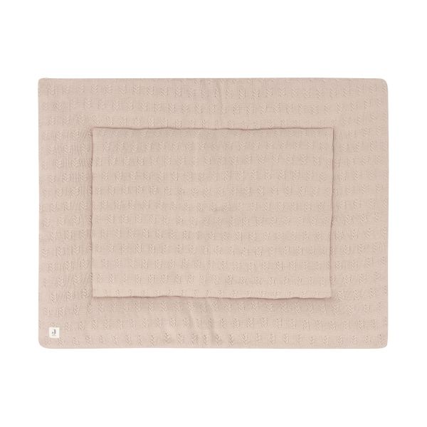 Jollein Grain Knit Boxkleed - 75 x 95 cm - Wild Rose
