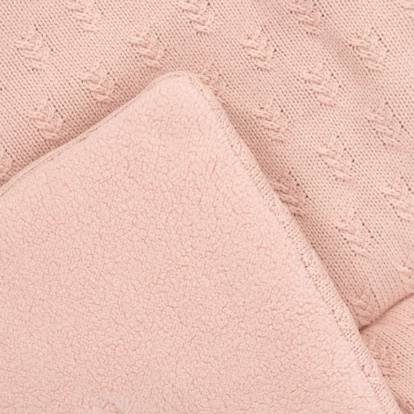 Jollein Grain Knit Boxkleed - 75 x 95 cm - Wild Rose