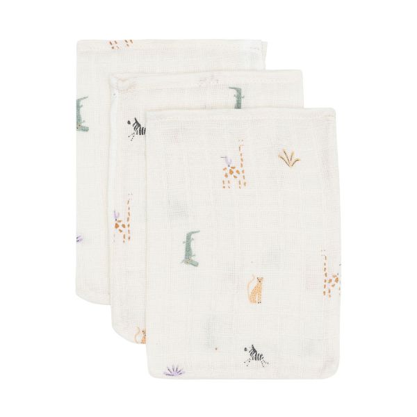 Jollein Jungle Jambo Washandje - 3 Pack - 15 x 20 cm - Hydrofiel