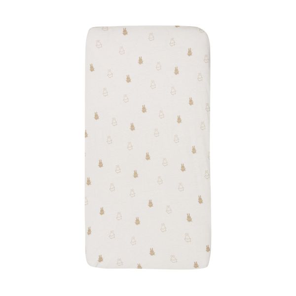 Jollein Miffy Hoeslaken Jersey - 40/50 x 80/90 - Nougat