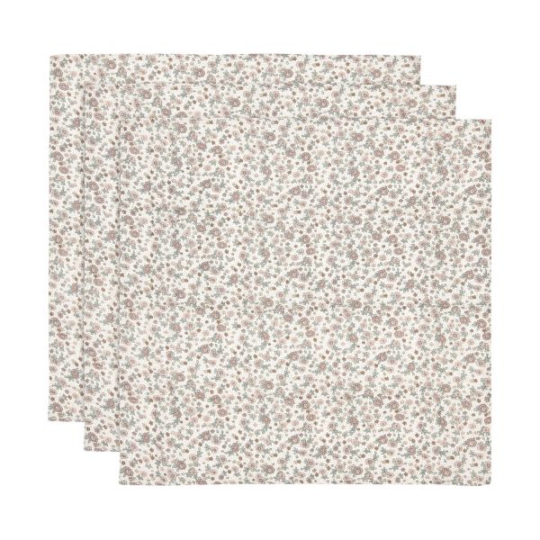 Jollein Retro Flowers Multidoek - Hydrofiel - 3 Stuks