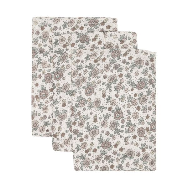 Jollein Retro Flowers Washandje - 3 Stuks