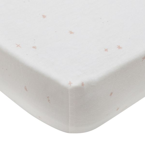 Jollein Twinkling Hoeslaken - 40/50 x 80/90 cm - Jersey - Wild Rose 
