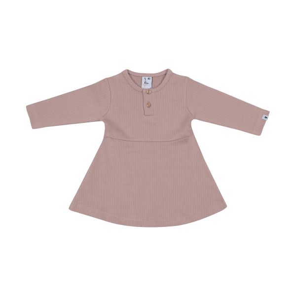 Klein Baby Jurk Rib - maat 50 - Fawn
