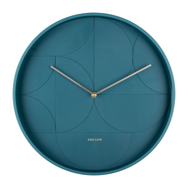 Karlsson Echelon Circular Wandklok - Donker Blauw