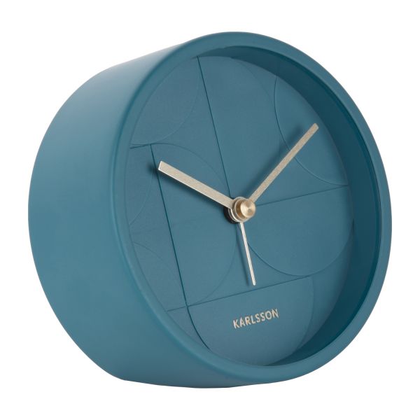Karlsson Echelon Circular Wekker - Donker Blauw