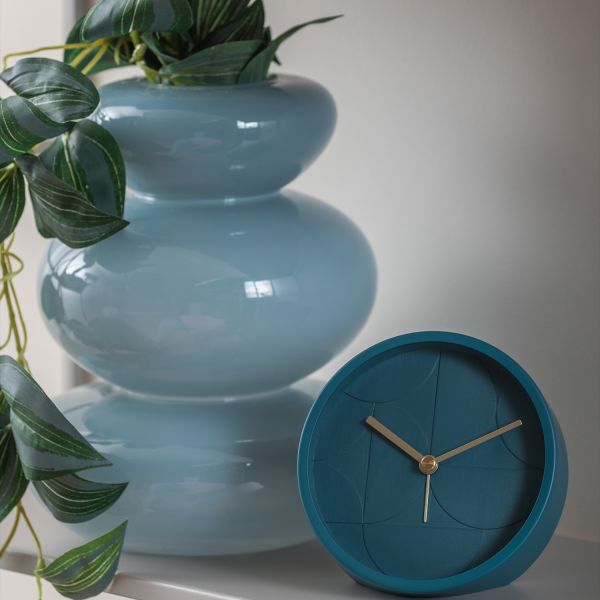 Karlsson Echelon Circular Wekker - Donker Blauw