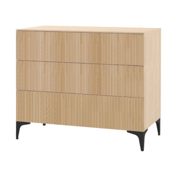 Kidsmill Levi Babykamer Incl. Rechte Potenset Naturel Eiken | Commode + Kast