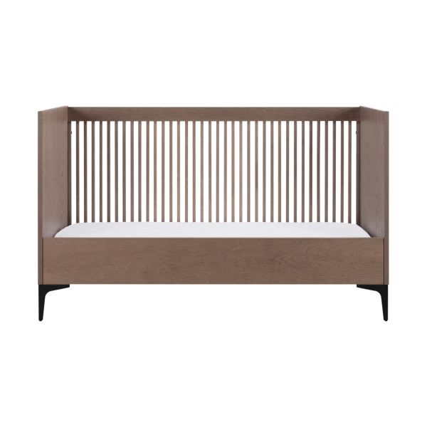 Kidsmill Levi Babykamer Incl. Rechte Potenset Walnoot | Ledikant 70 x 140 cm + Commode + Kast 2-Deurs