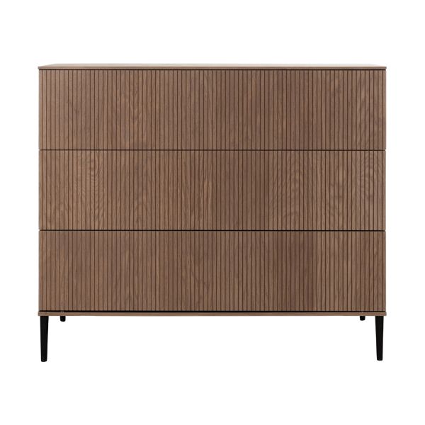 Kidsmill Levi Babykamer Incl. Ronde Potenset Walnoot | Ledikant 60 x 120 cm + Commode