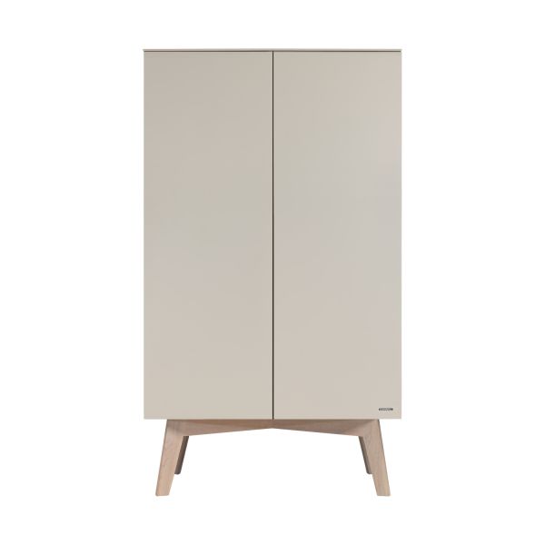 Kidsmill Sixties Kledingkast - 2-Deurs - Oatmeal / Eiken