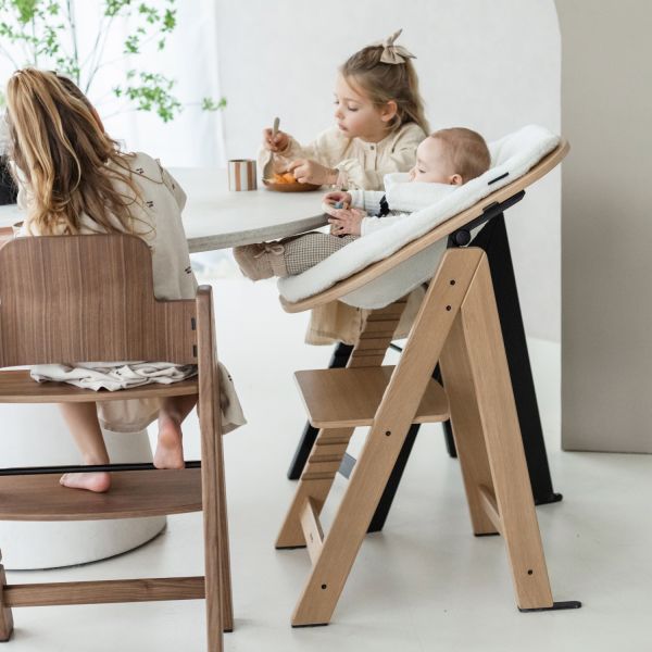 Kidsmill Up! Kinderstoel incl. Babyset + Newbornset - Eiken