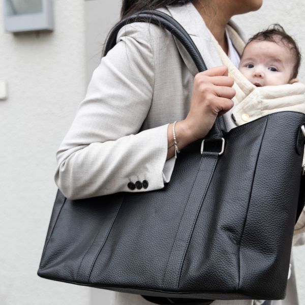 Kidzroom Florence Luiertas - Lovely Leather - Zwart