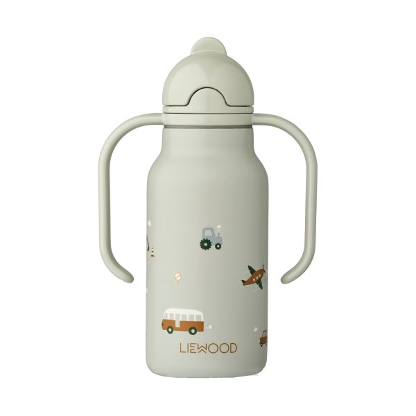 Liewood Kimmie Kinderdrinkfles - Vehicles / Dove Blue
