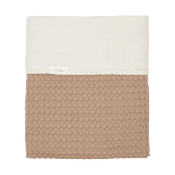 Koeka Wafel Amsterdam Wiegdeken - Cotton Fleece - Caffe