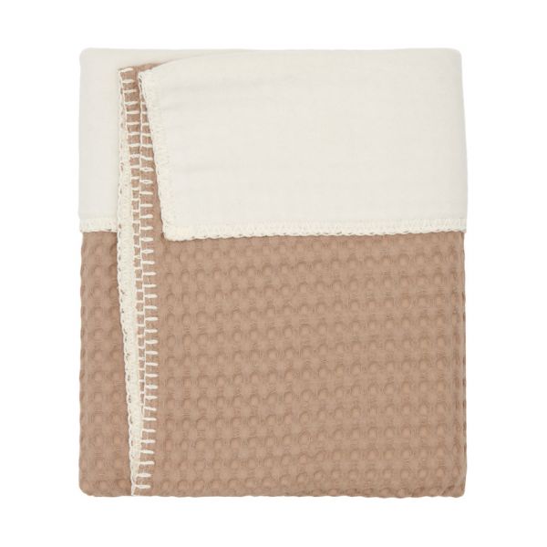 Koeka Wafel Amsterdam Wiegdeken - Cotton Fleece - Caffe