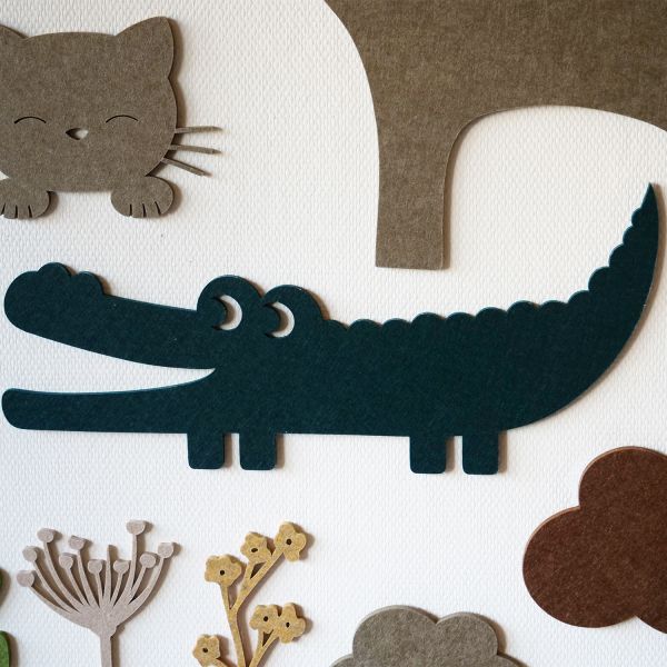 KidsDepot Krokodil Sifis - Midnight Green - Wanddecoratie