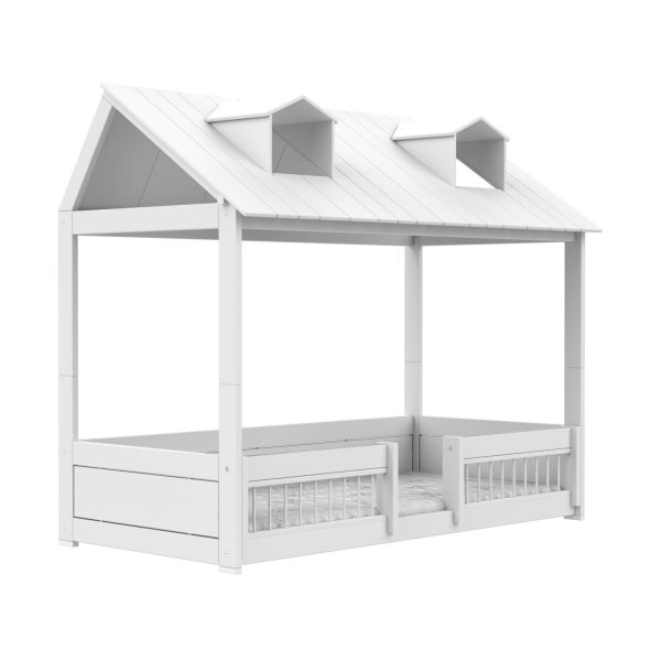 LIFETIME Kidsrooms 2-in-1 Bed - Beach House - 90x200 cm - Wit Gelakt