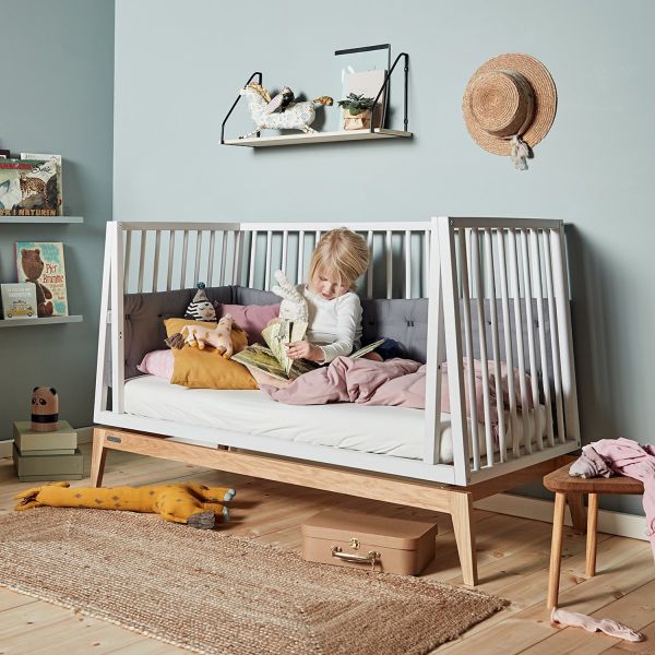 Leander Ombouwset Luna Babybed - Grijs - 120 cm