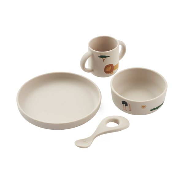Liewood Vivi Dinerset - Safari Sandy Mix