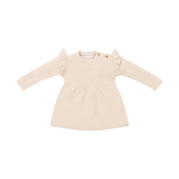 Little Dutch Gebreide jurk – Lange Mouwen - Mt. 50– Zand