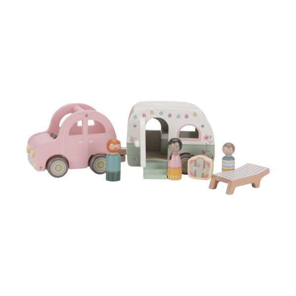 Little Dutch Houten Auto Met Caravan