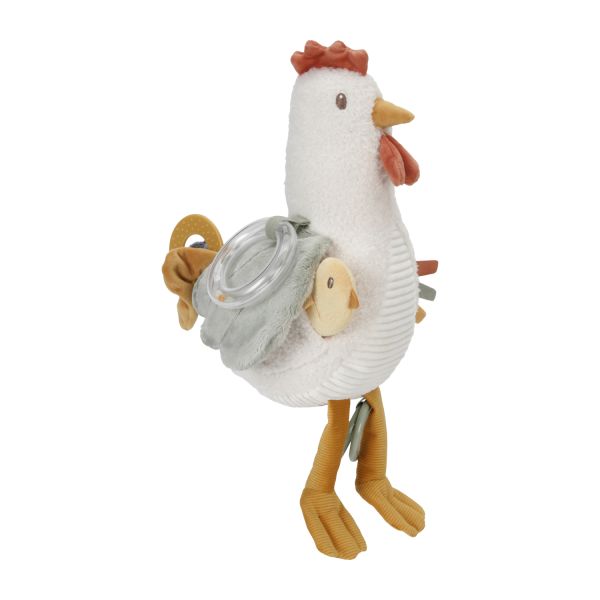 Little Dutch Little Farm Kip Activiteitenknuffel - 25 cm