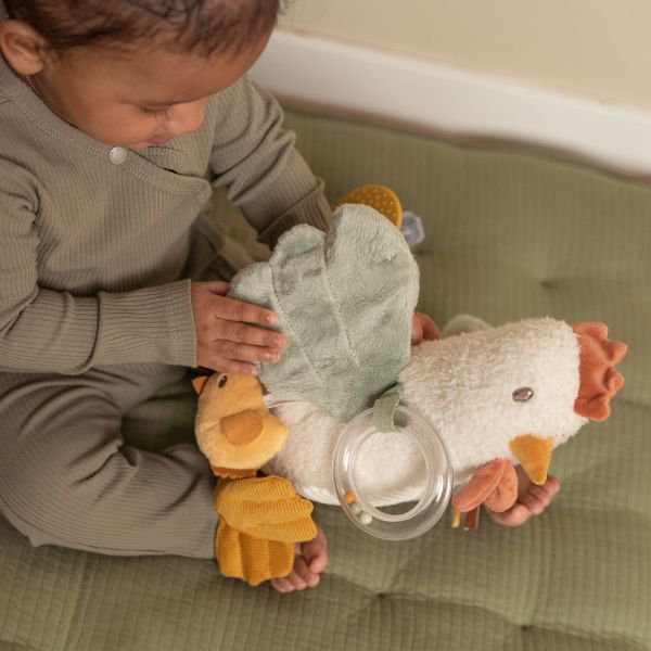 Little Dutch Little Farm Kip Activiteitenknuffel - 25 cm