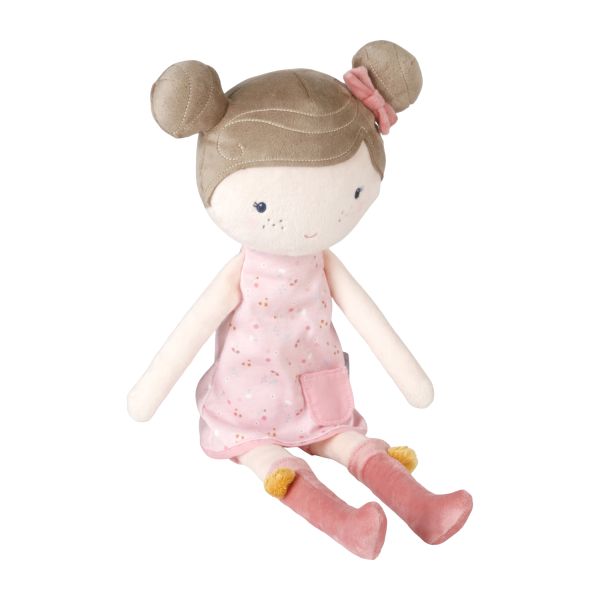 Little Dutch Little Pink Flowers Knuffelpop - Rosa - 50 cm