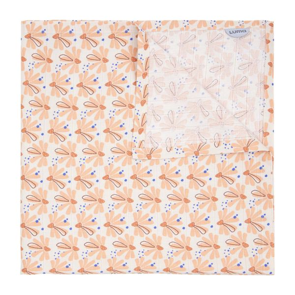 Luma Flowerfever Hydrofiele Doek - 70 x 70 cm - Nude