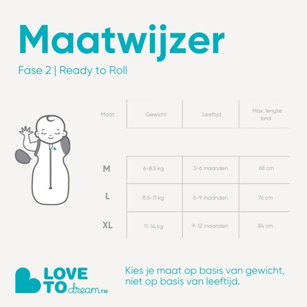 Love To Dream Inbakerslaapzak - Fase 2 - 6-9 Mnd - Dream White