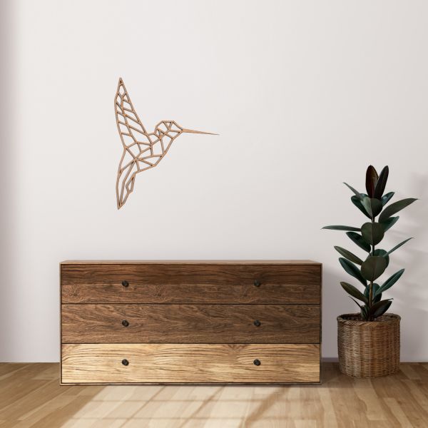 Casa Sentir Kolibrie Wanddecoratie - Medium - Naturel