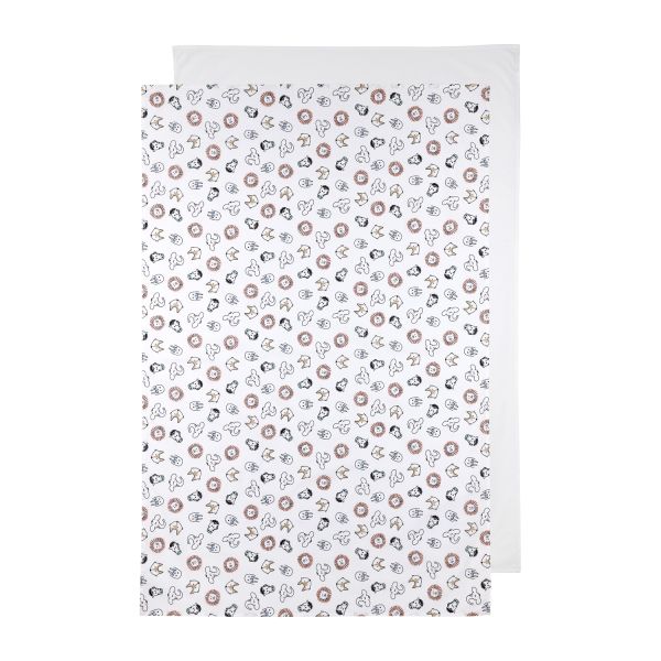 Meyco Animal / Uni Ledikantlaken - 100 x 150 cm - 2 Stuks - White
