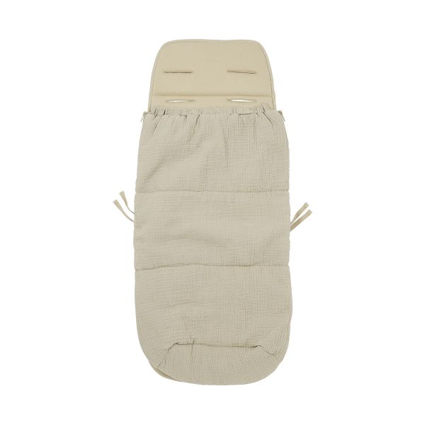 Meyco Baby Buggy Voetenzak en Inlegger - Uni - Sand - 45x130 cm