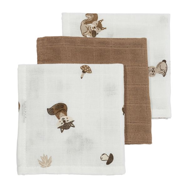 Meyco Forest Animals Monddoek - 3 Stuks - Toffee