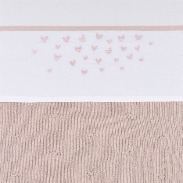Meyco Hearts Ledikantlaken - 100 x 150 cm - Soft Pink