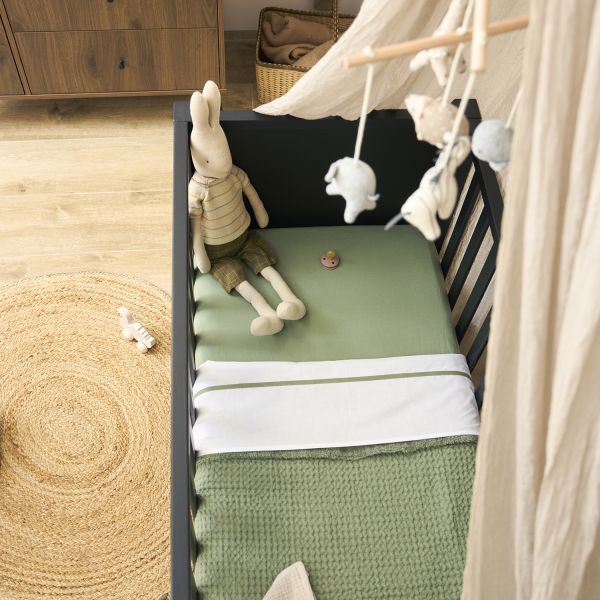 Meyco Uni Hoeslaken Wieg - 40 x 80 / 90 cm - Olive Green