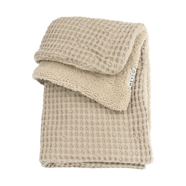 Meyco Wafel Teddy Wiegdeken - 75 x 100 cm - Sand