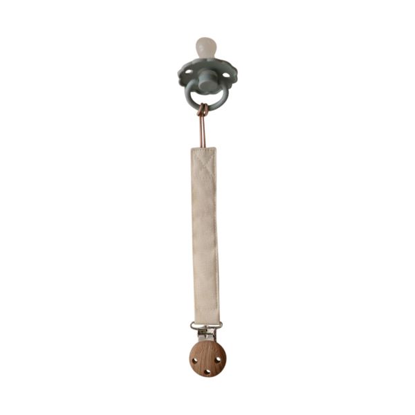 Mushie Fopspeenkoord 2-Pack - Linen Blush/Cream