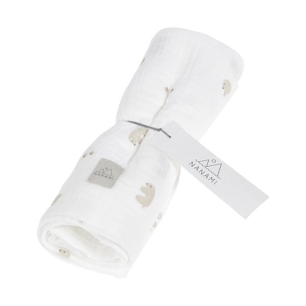 Nanami Polarbear Hydrofiel Luier - 60 x 65 cm - Off White 