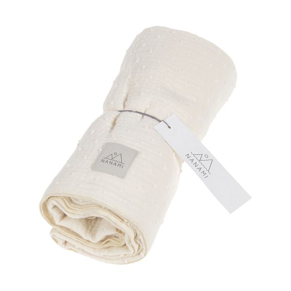 Nanami Woven Dot Swaddle - 100 x 135 cm - Beige 